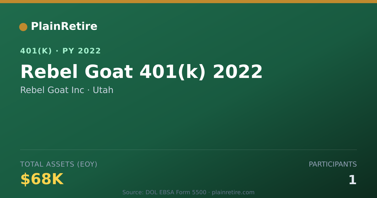 Shareable card for Rebel Goat Inc 401(k) Plan (2022)