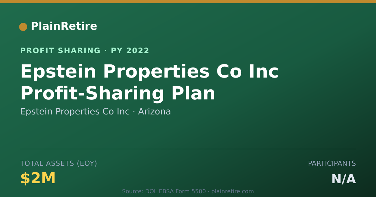 Shareable card for Epstein Properties Co Inc Profit Sharing Plan (2022)