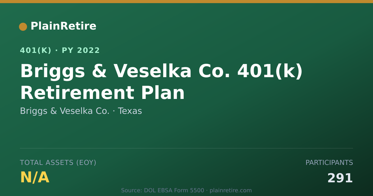 Shareable card for Briggs & Veselka Co. 401(k) Plan (2022)