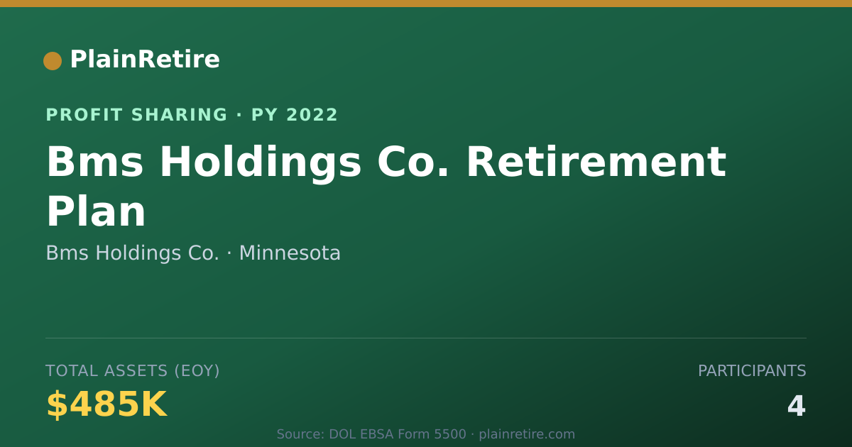 Shareable card for Bms Holdings Co. Profit Sharing Plan (2022)