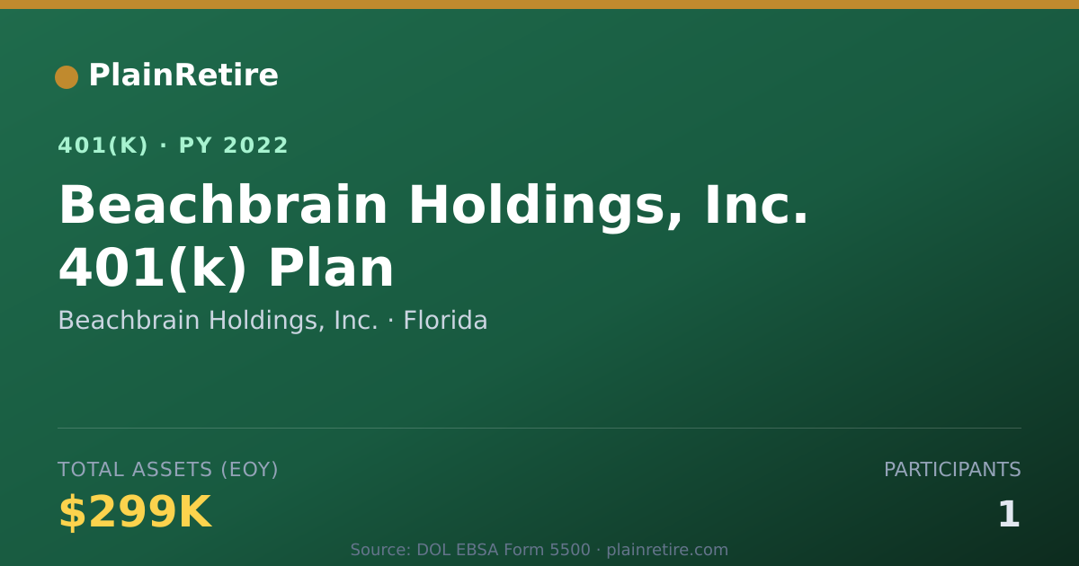 Shareable card for Beachbrain Holdings, Inc. 401(k) Plan (2022)