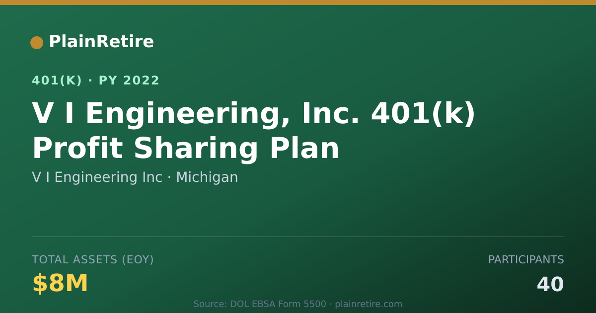 Shareable card for V I Engineering Inc 401(k) Plan (2022)