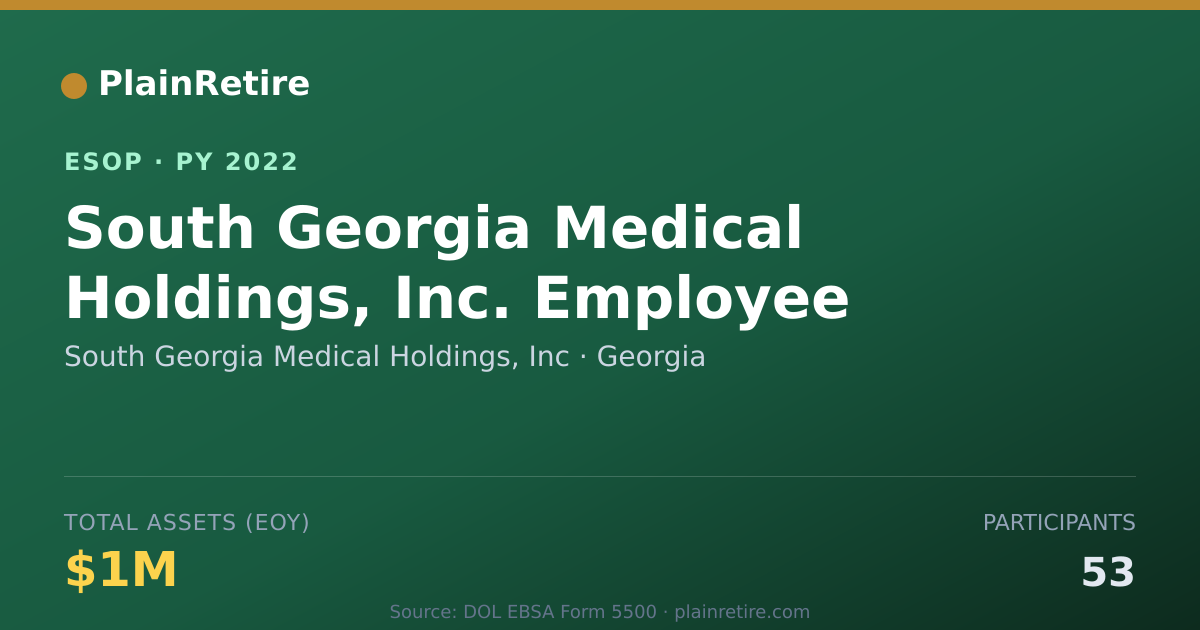 Shareable card for South Georgia Medical Holdings, Inc ESOP (2022)