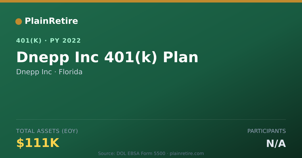 Shareable card for Dnepp Inc 401(k) Plan (2022)