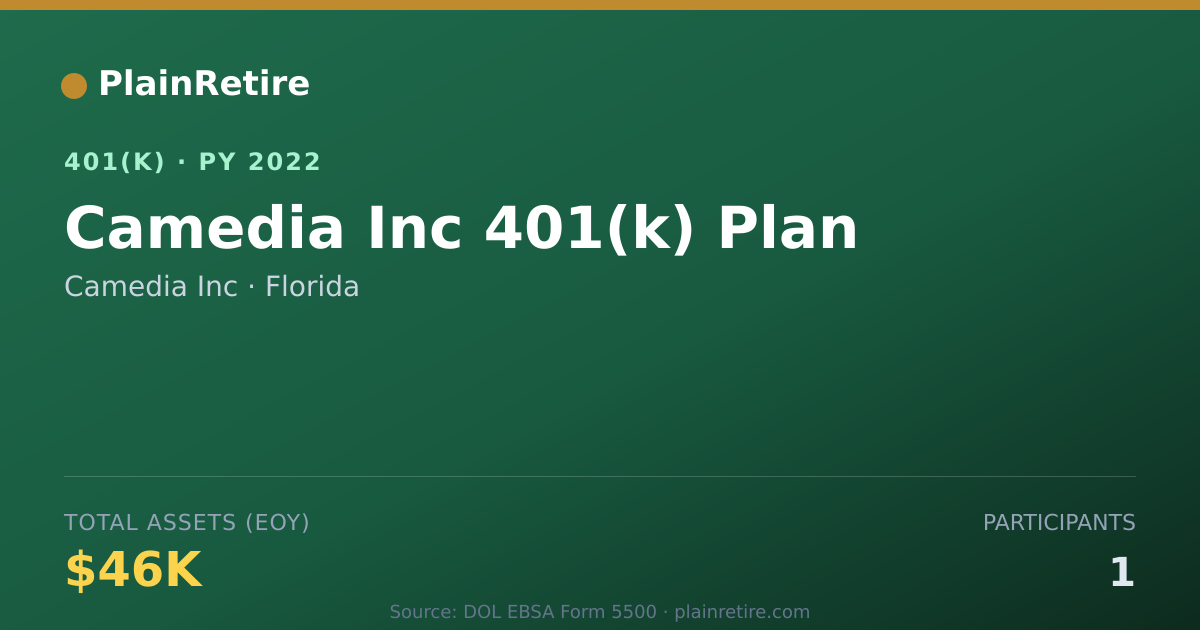 Shareable card for Camedia Inc 401(k) Plan (2022)