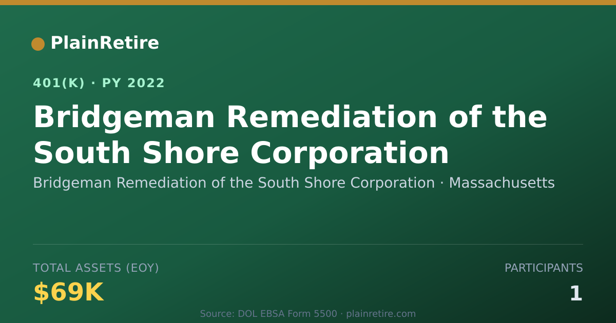 Shareable card for Bridgeman Remediation of the South Shore 401(k) Plan (2022)