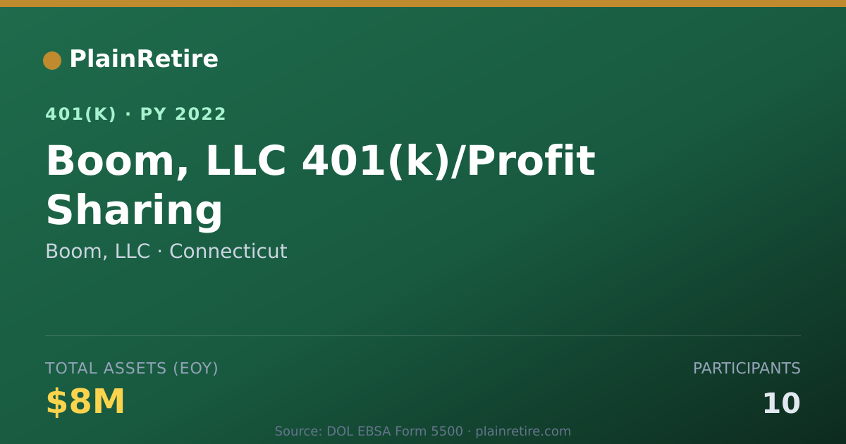 Shareable card for Boom, LLC 401(k) Plan (2022)