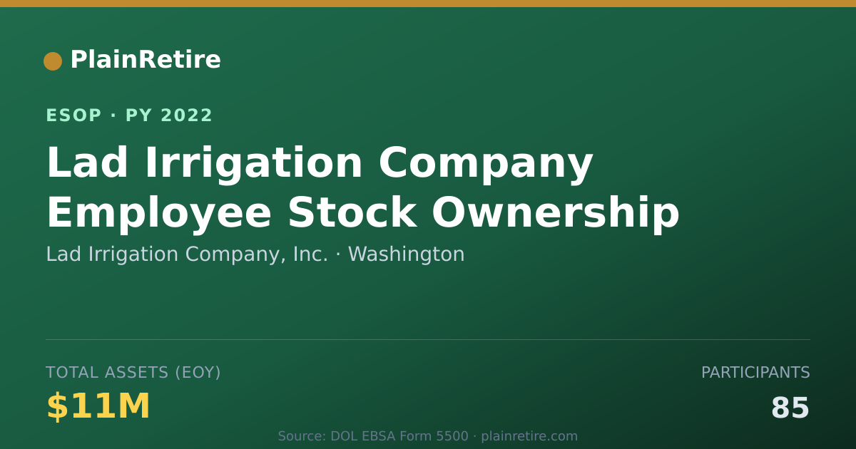 Shareable card for Lad Irrigation Company, Inc. ESOP (2022)