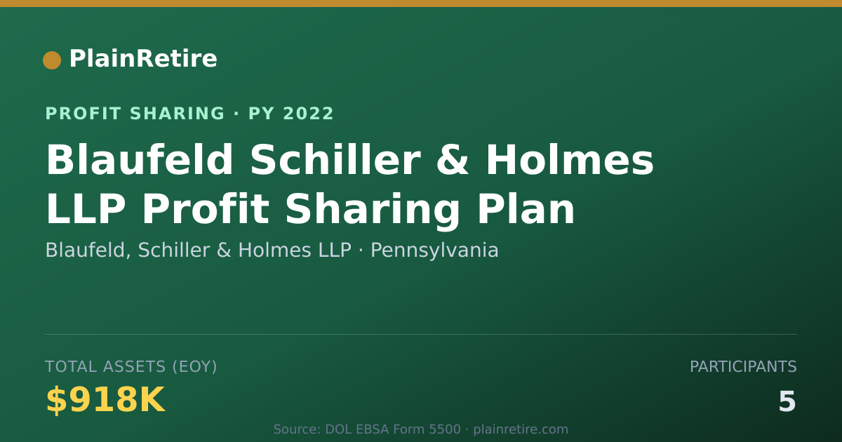 Shareable card for Blaufeld, Schiller & Holmes LLP Profit Sharing Plan (2022)