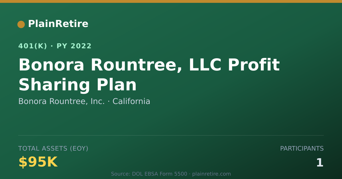 Shareable card for Bonora Rountree, Inc. 401(k) Plan (2022)