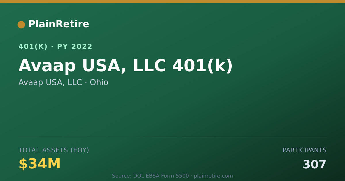 Shareable card for Avaap USA, LLC 401(k) Plan (2022)