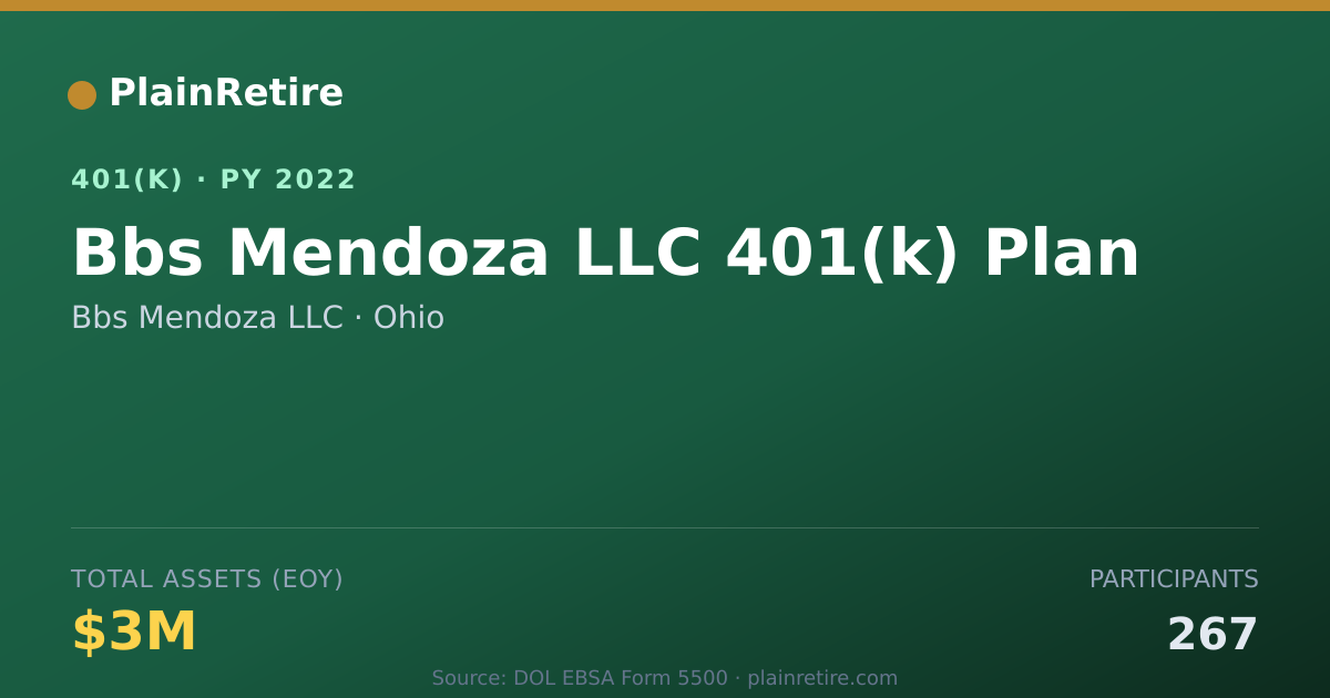 Shareable card for Bbs Mendoza LLC 401(k) Plan (2022)