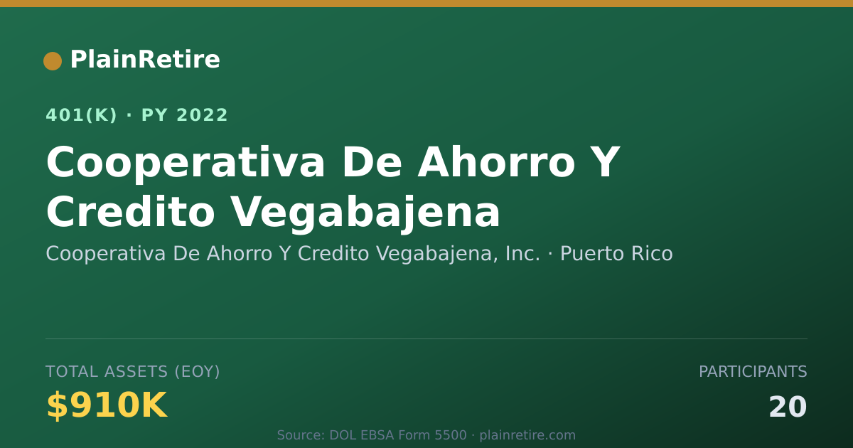 Shareable card for Cooperativa De Ahorro Y Credito Vegabajen 401(k) Plan (2022)