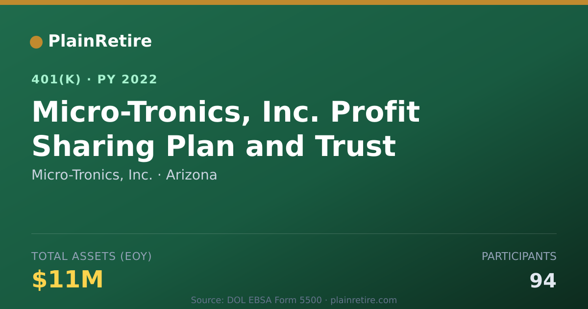 Shareable card for Micro-Tronics, Inc. 401(k) Plan (2022)