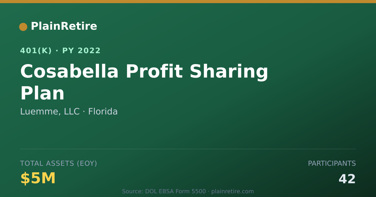 Shareable card for Luemme, LLC 401(k) Plan (2022)