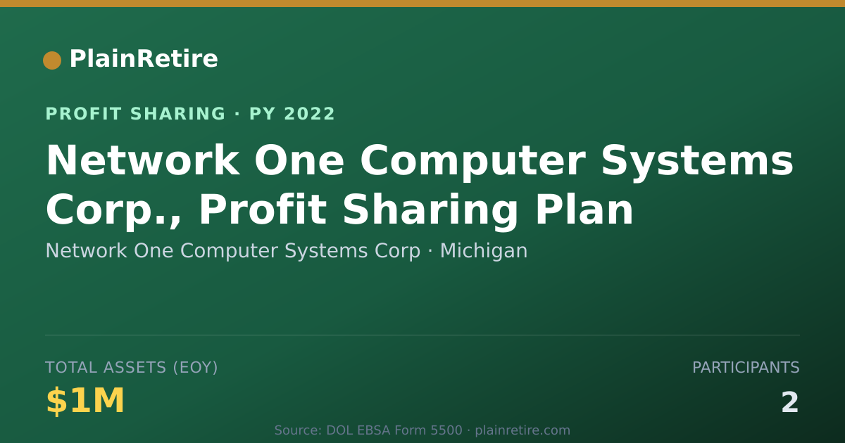Shareable card for Network One Computer Systems Corp Profit Sharing Plan (2022)