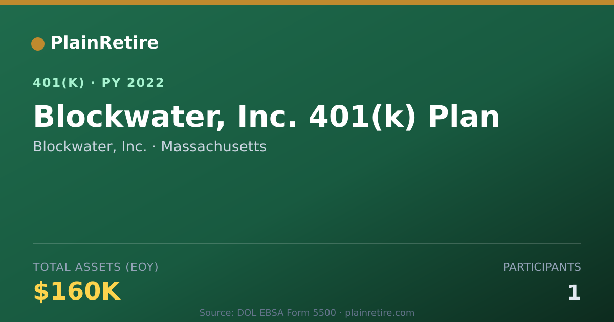 Shareable card for Blockwater, Inc. 401(k) Plan (2022)