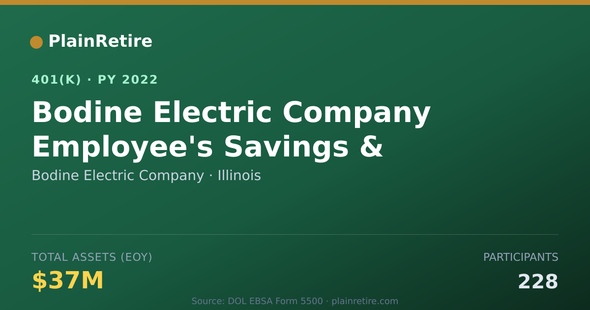 Shareable card for Bodine Electric Company 401(k) Plan (2022)