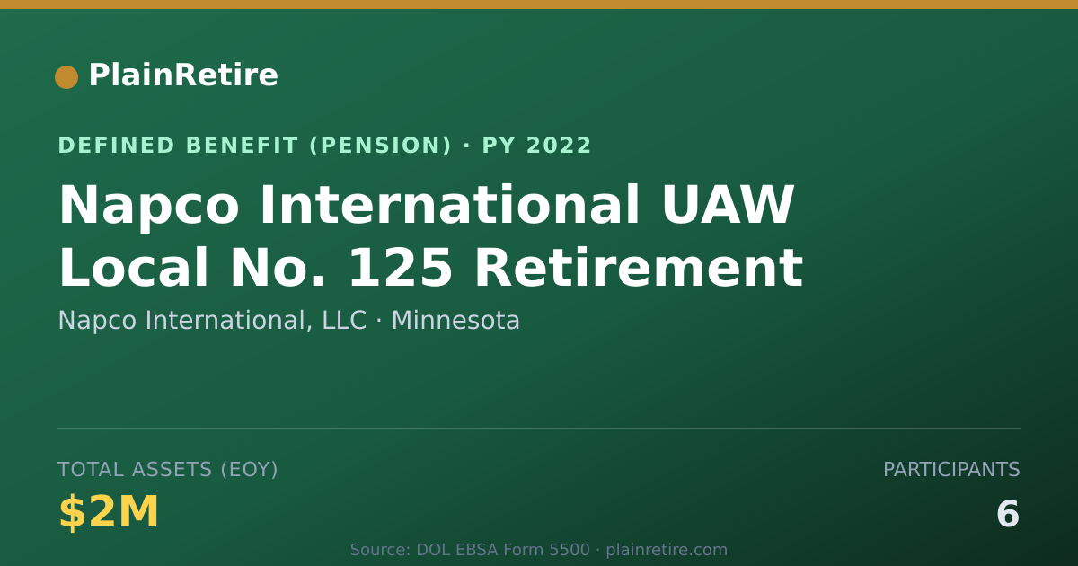 Shareable card for Napco International, LLC Pension Plan (2022)