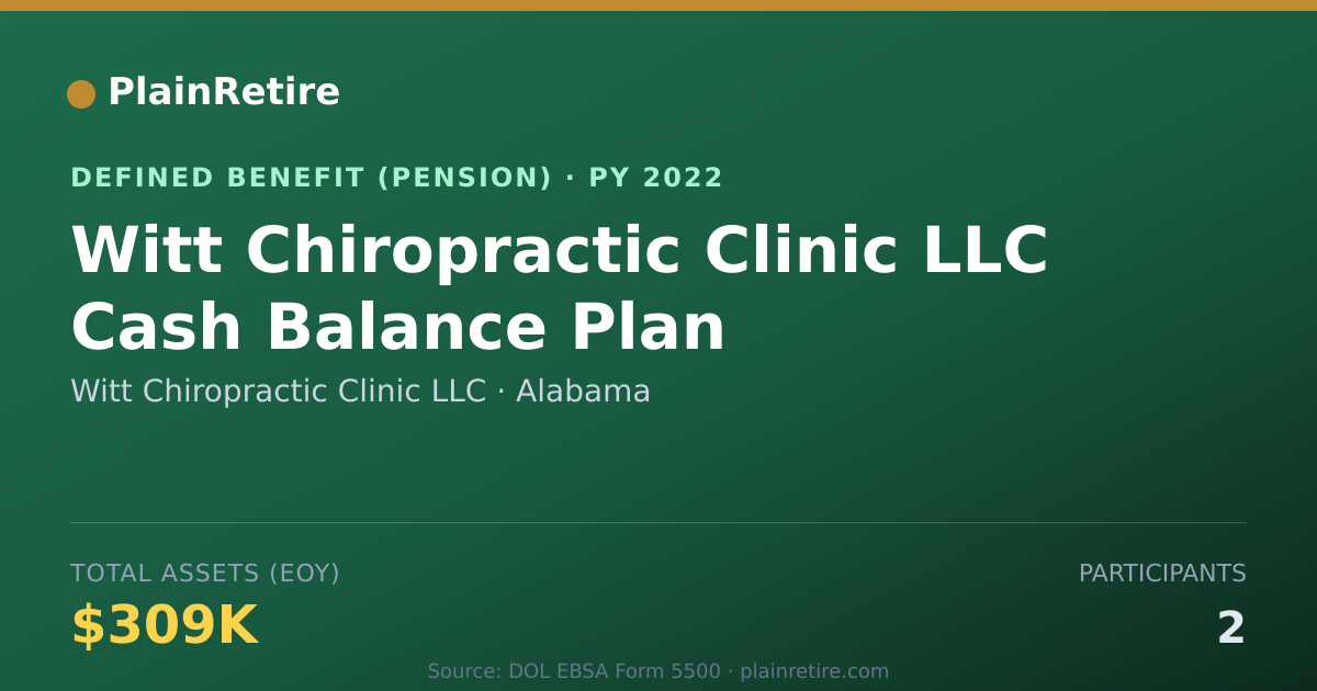 Shareable card for Witt Chiropractic Clinic LLC Pension Plan (2022)