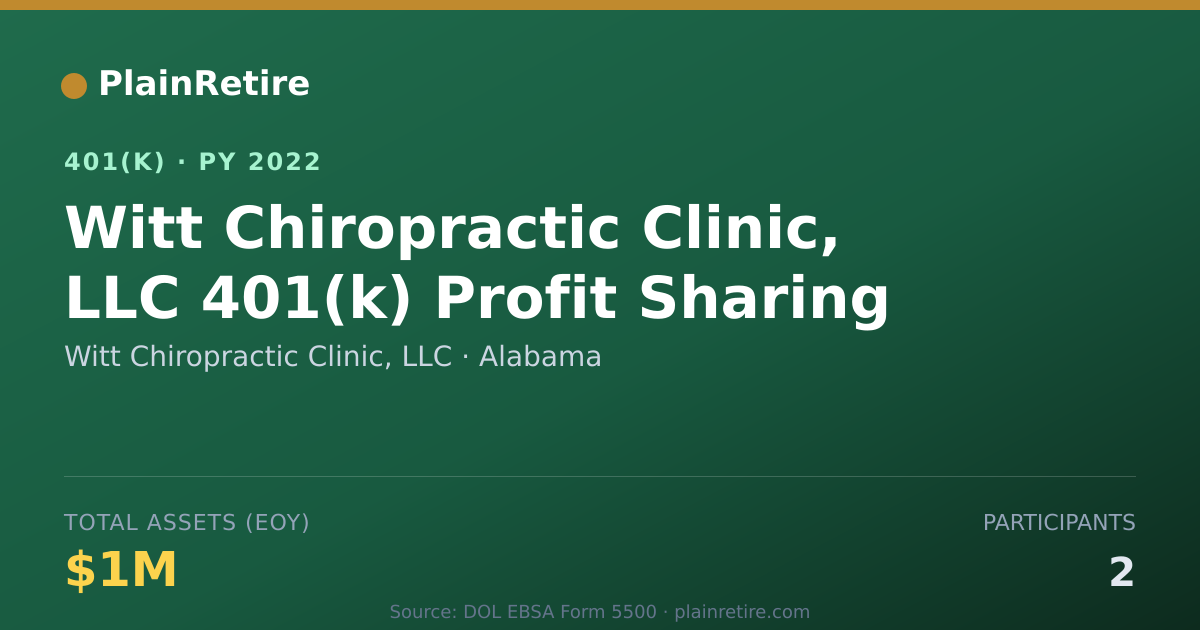 Shareable card for Witt Chiropractic Clinic, LLC 401(k) Plan (2022)