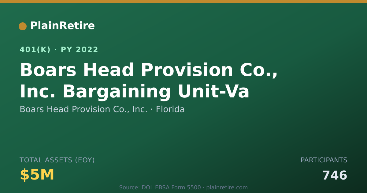 Shareable card for Boars Head Provision Co., Inc. 401(k) Plan (2022)