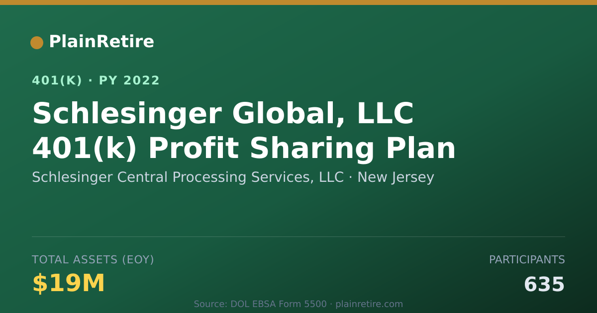Shareable card for Schlesinger Central Processing Services, 401(k) Plan (2022)