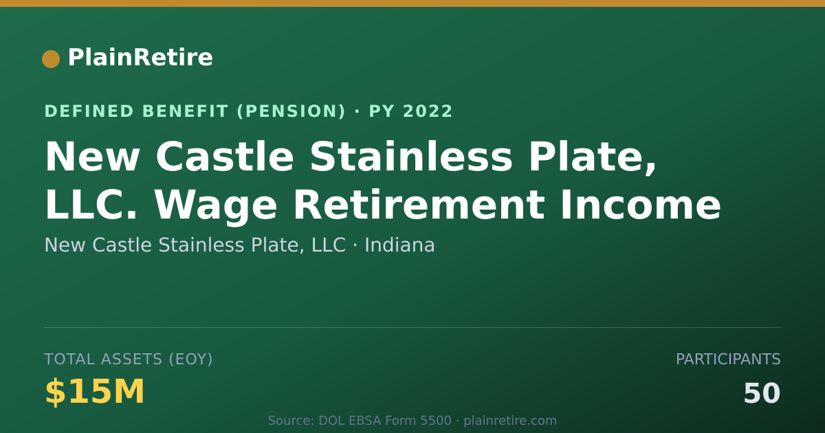 Shareable card for New Castle Stainless Plate, LLC Pension Plan (2022)