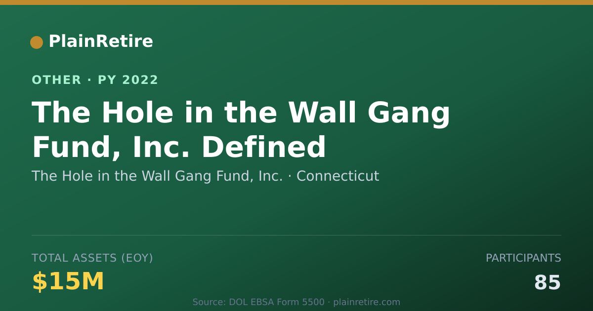 Shareable card for The Hole in the Wall Gang Fund, Inc. Retirement Plan (2022)