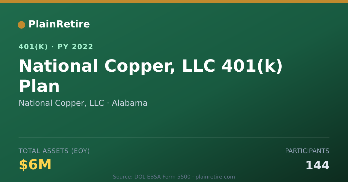 Shareable card for National Copper, LLC 401(k) Plan (2022)