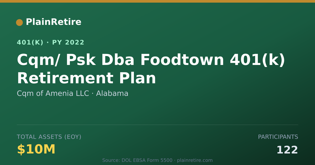 Shareable card for Cqm of Amenia LLC 401(k) Plan (2022)