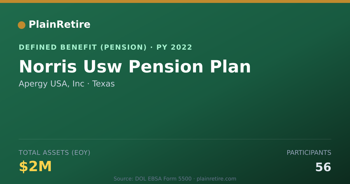 Shareable card for Apergy USA, Inc Pension Plan (2022)
