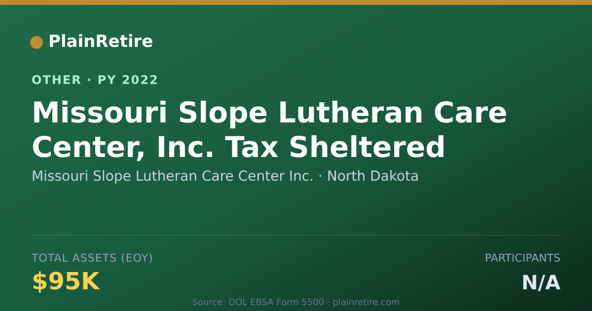 Shareable card for Missouri Slope Lutheran Care Center I Retirement Plan (2022)