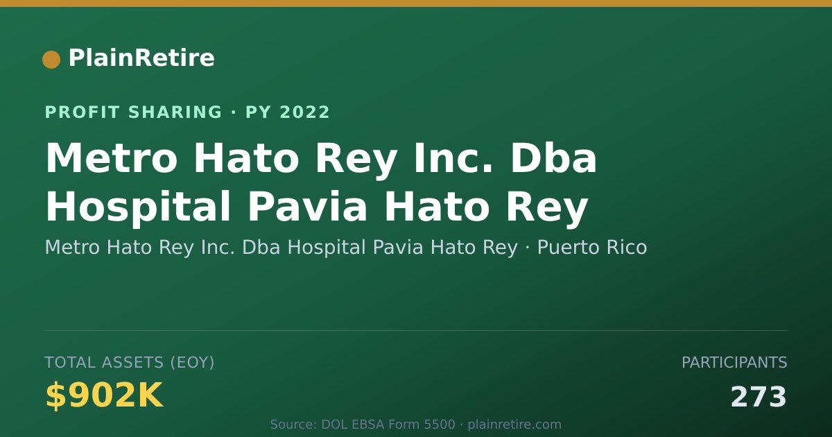 Shareable card for Metro Hato Rey Inc. Dba Hospital Profit Sharing Plan (2022)