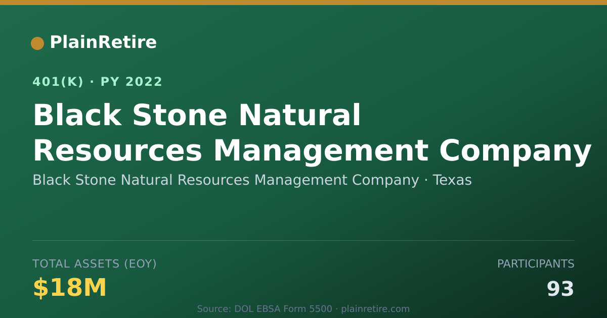 Shareable card for Black Stone Natural Resources Management 401(k) Plan (2022)