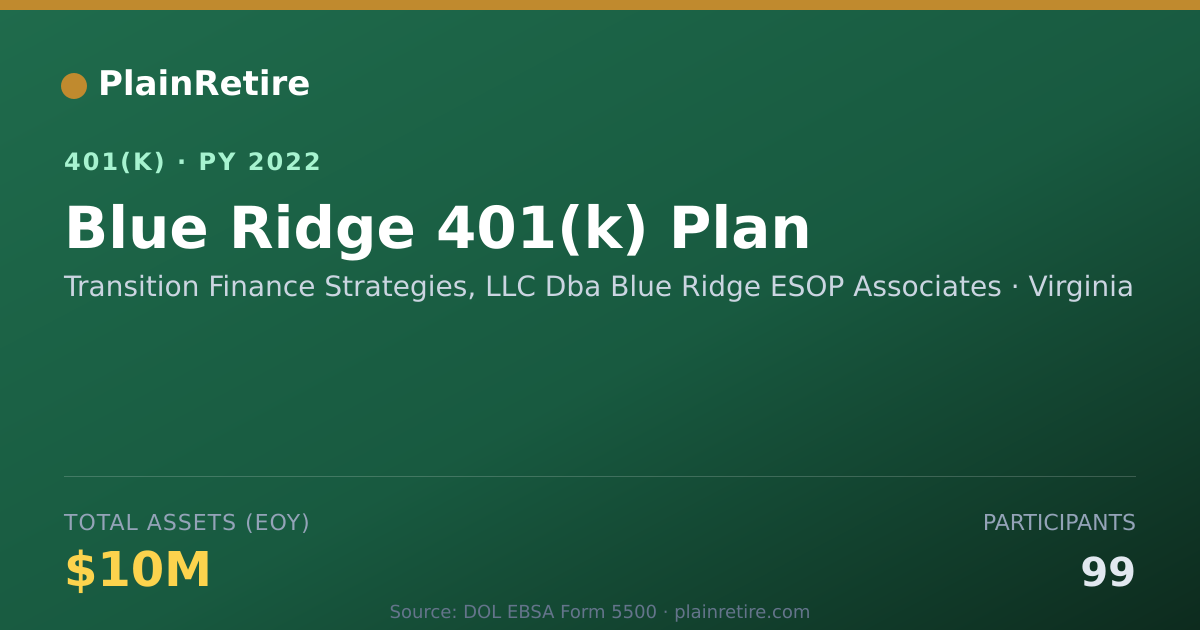 Shareable card for Transition Finance Strategies, LLC Dba Bl 401(k) Plan (2022)