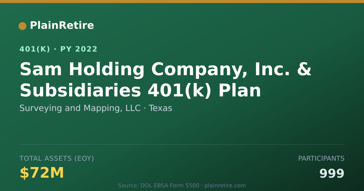 Shareable card for Surveying and Mapping, LLC 401(k) Plan (2022)