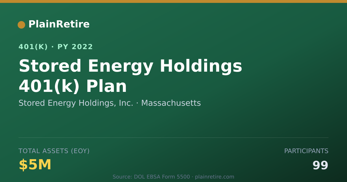 Shareable card for Stored Energy Holdings, Inc. 401(k) Plan (2022)