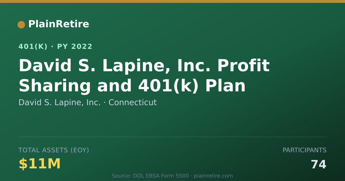 Shareable card for David S. Lapine, Inc. 401(k) Plan (2022)