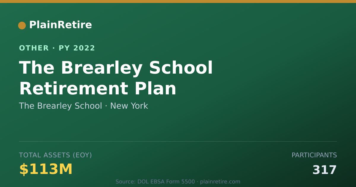 Shareable card for The Brearley School Retirement Plan (2022)