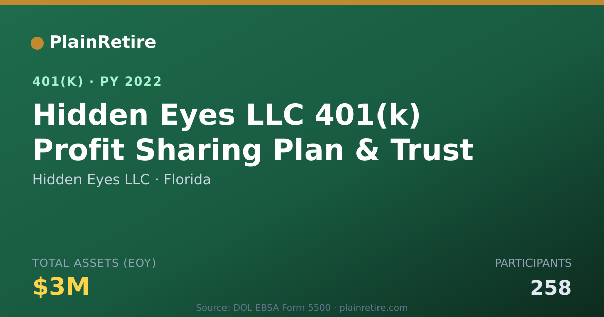 Shareable card for Hidden Eyes LLC 401(k) Plan (2022)