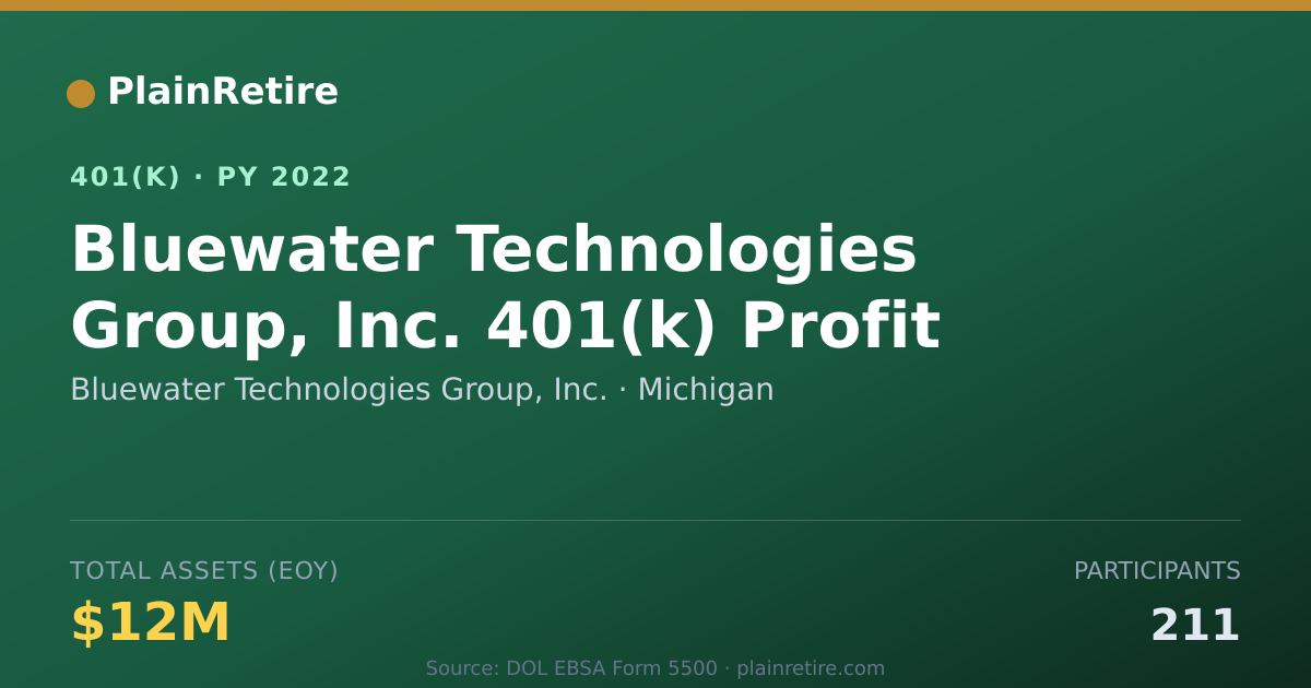 Shareable card for Bluewater Technologies Group, Inc. 401(k) Plan (2022)