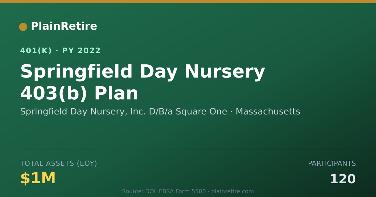 Shareable card for Springfield Day Nursery, Inc. D/B/a Squar 401(k) Plan (2022)