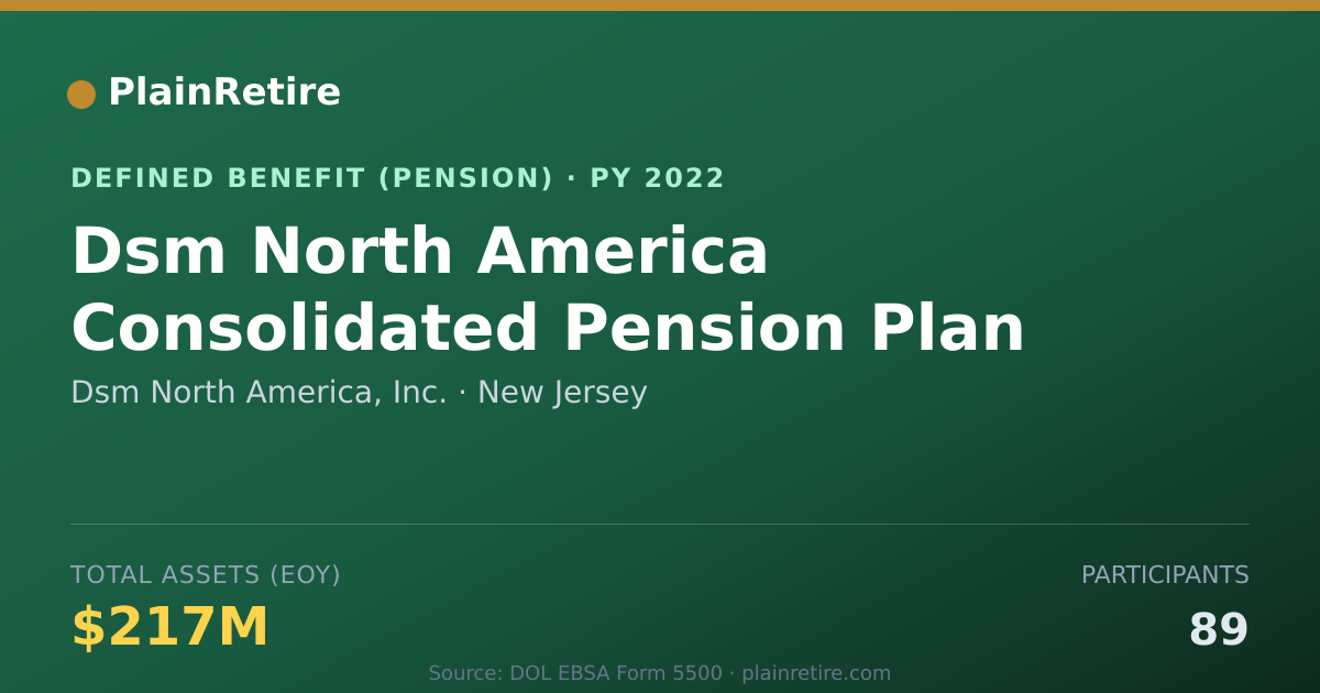 Shareable card for Dsm North America, Inc. Pension Plan (2022)
