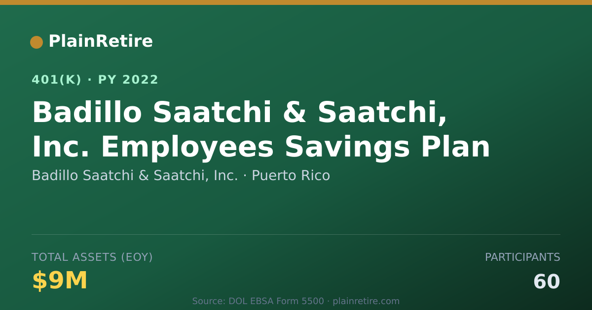 Shareable card for Badillo Saatchi & Saatchi, Inc. 401(k) Plan (2022)