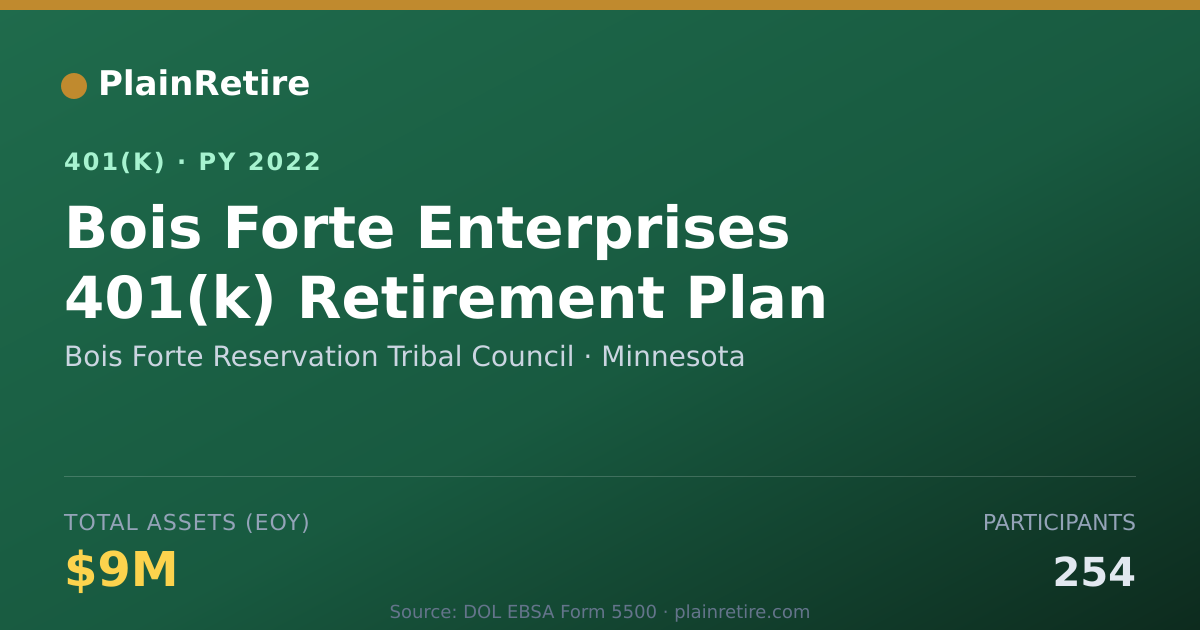 Shareable card for Bois Forte Reservation Tribal Council 401(k) Plan (2022)