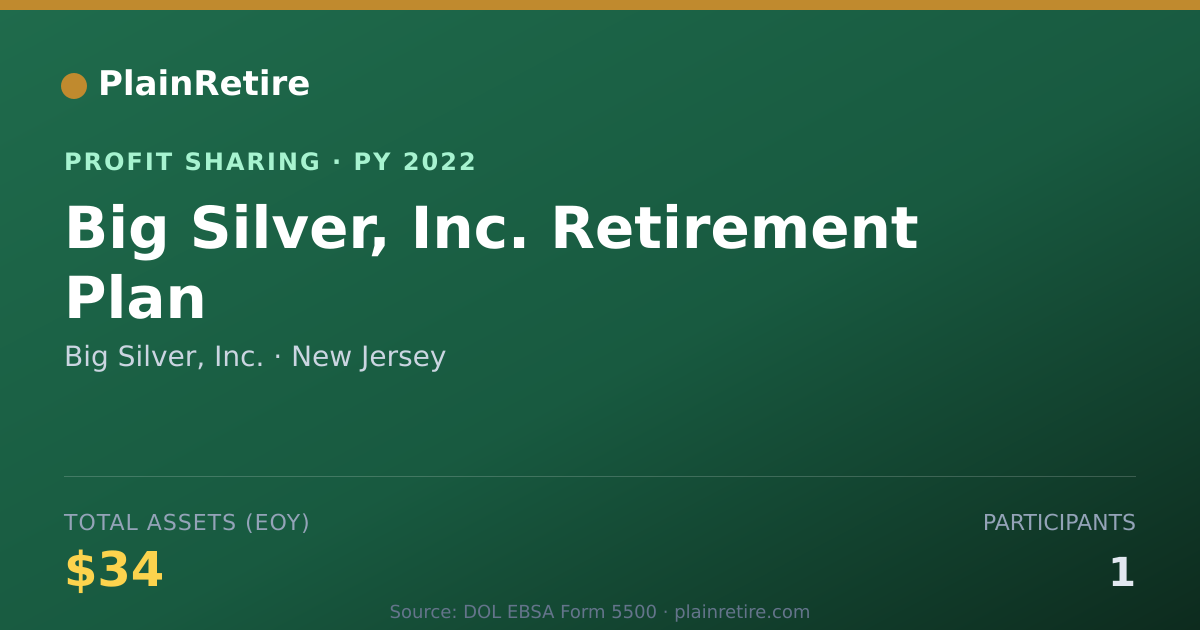 Shareable card for Big Silver, Inc. Profit Sharing Plan (2022)