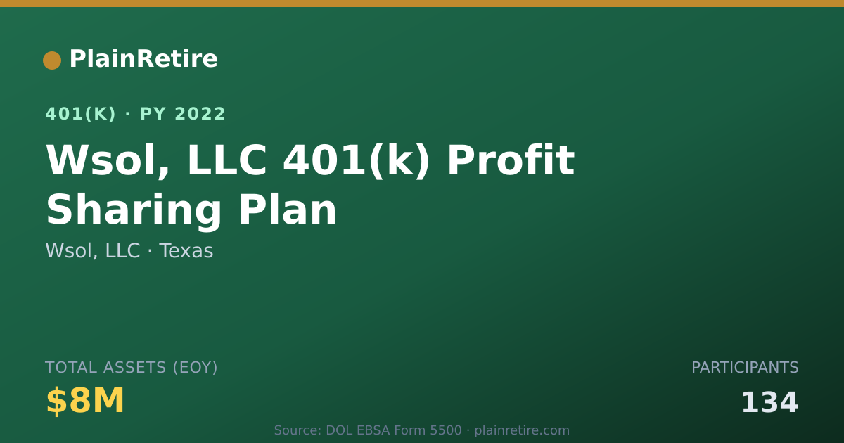 Shareable card for Wsol, LLC 401(k) Plan (2022)