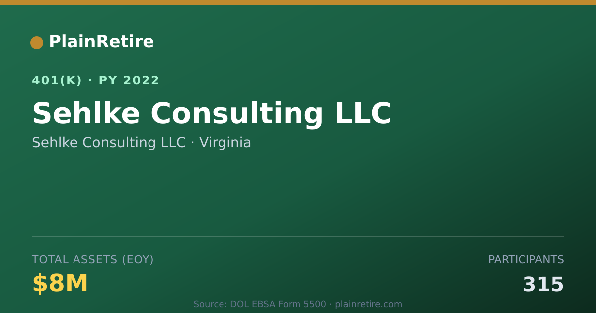 Shareable card for Sehlke Consulting LLC 401(k) Plan (2022)
