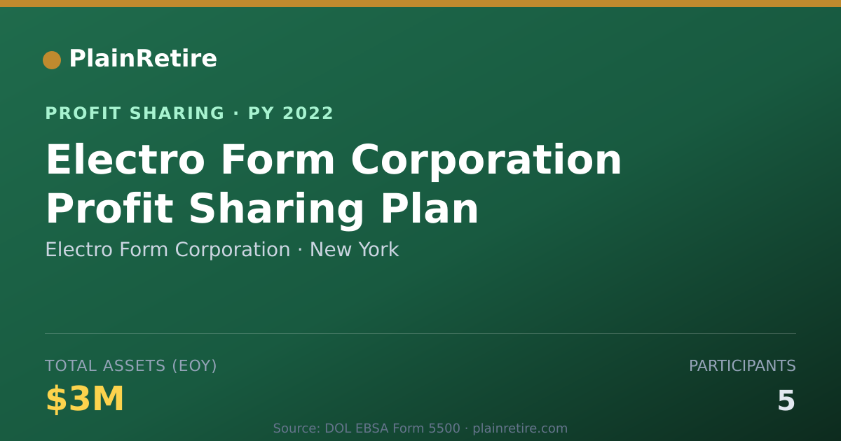 Shareable card for Electro Form Corporation Profit Sharing Plan (2022)
